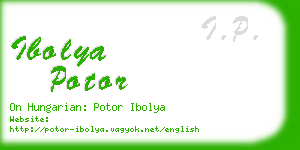 ibolya potor business card